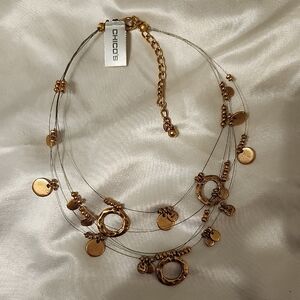 Chico's Gold and Silver Layered Necklace